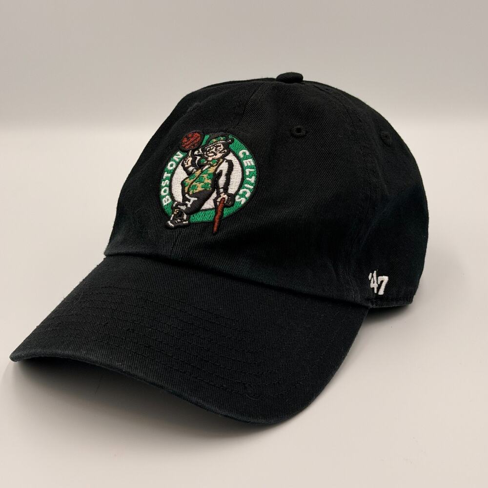 47 Brand Boston Celtics NBA Clean Up Adjustable Hat Cap Black